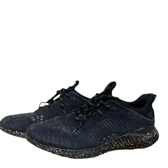 Adidas AlphaBounce Core Black Speckle Suede Athletic Sneakers Men\'s Sz 12 main image 5